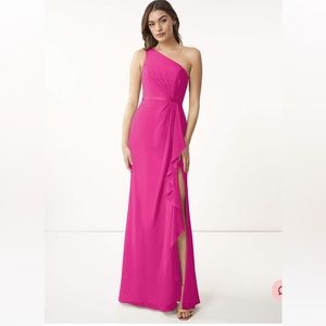 Azazie Liza Fuschia Dress Bridesmaid A4